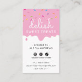 BAKER FROSTING DRUPPEL moderne kleurrijke sprinkle Visitekaartje (Voorkant)