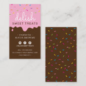 BAKER FROSTING DRUPPEL schattige strooisel roze ch Visitekaartje (Voorkant / Achterkant)