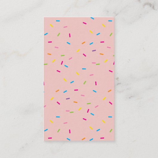 BAKER FROSTING DRUPPELS moderne kleurrijke sprinkl Visitekaartje (Achterkant)