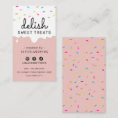 BAKER FROSTING DRUPPELS moderne kleurrijke sprinkl Visitekaartje (Voorkant / Achterkant)