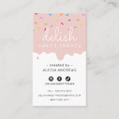 BAKER FROSTING moderne kleurrijke sprinkles blush Visitekaartje (Voorkant)