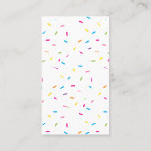 BAKER FROSTING moderne kleurrijke sprinkles paarse Visitekaartje (Achterkant)