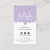 BAKER FROSTING moderne kleurrijke sprinkles paarse Visitekaartje (Voorkant)