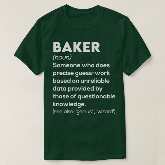 Baker Funny Definition T-shirt (Design voorkant)