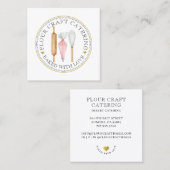 Baker gebak Chef Dessert Cateraar Baker's Gereedsc Vierkante Visitekaartje (Voorkant / Achterkant)