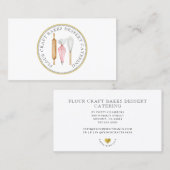 Baker gebak Chef Dessert Cateraar Baker's Gereedsc Visitekaartje (Voorkant / Achterkant)