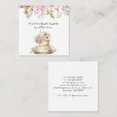 Baker gebak Chef Waterverf bakgereedschap Cake Vierkante Visitekaartje (Voorkant / Achterkant)