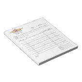 Baker gebak Chef Waterverf bakken Invoice Pad Notitieblok (Schuin)