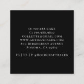 Baker gebak Chef Waterverf Bakkers Gereedschap Cre Vierkante Visitekaartje (Achterkant)