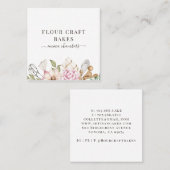 Baker gebak Chef Waterverf Bakkers Gereedschap Cre Vierkante Visitekaartje (Voorkant / Achterkant)