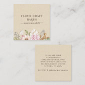 Baker gebak Chef Waterverf Bakkers Gereedschap Cre Vierkante Visitekaartje (Voorkant / Achterkant)