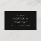 Baker gebak Chef Waterverf Bakkers Gereedschap Zwa Visitekaartje (Achterkant)