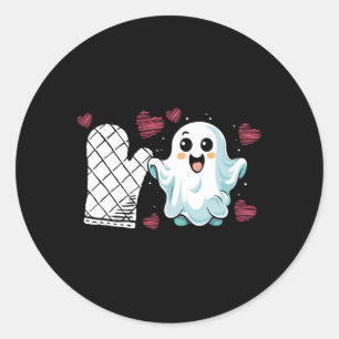 Baker Halloween Bakken Bak Enge Trick or treat Ronde Sticker