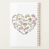Baker Heart Funny Bakery Baking Pastry Chef Planner (Achterkant)