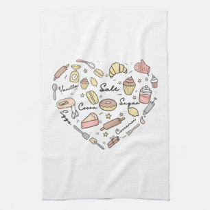 Baker Heart Funny Bakery Baking Pastry Chef Theedoek