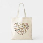 Baker Heart Funny Bakery Baking Pastry Chef Tote Bag (Achterkant)
