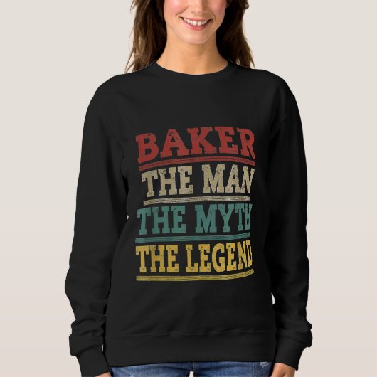 Baker Het Man De mythe De legende Chef Bakken Trui (Voorkant)