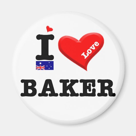 BAKER - I Love Magneet (Voorkant)