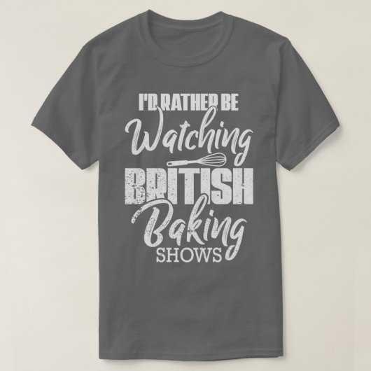 Baker ID in het bakken kijken naar het Britse bakk T-shirt (Design voorkant)