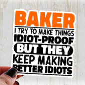 Baker Ik probeer dingen grappig te maken Citaten K Sticker