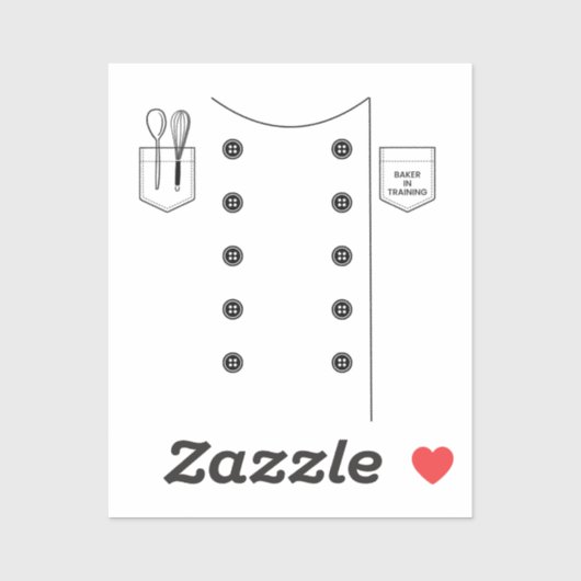 Baker in opleiding sticker (Vel)