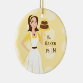 Baker in/uit-teken keramisch ornament (Rechts)