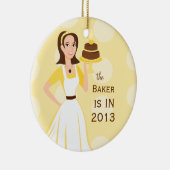 Baker in/uit-teken keramisch ornament (Rechts)