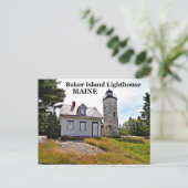 Baker Island Lighthouse, Maine Briefkaart (Staand voorkant)