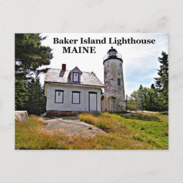 Baker Island Lighthouse, Maine Briefkaart