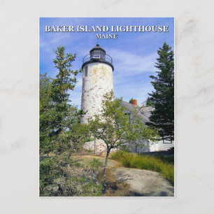 Baker Island Lighthouse, Maine Briefkaart