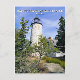Baker Island Lighthouse, Maine Briefkaart