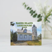 Baker Island Lighthouse, Maine Briefkaart (Staand voorkant)