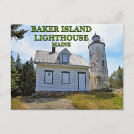 Baker Island Lighthouse, Maine Briefkaart