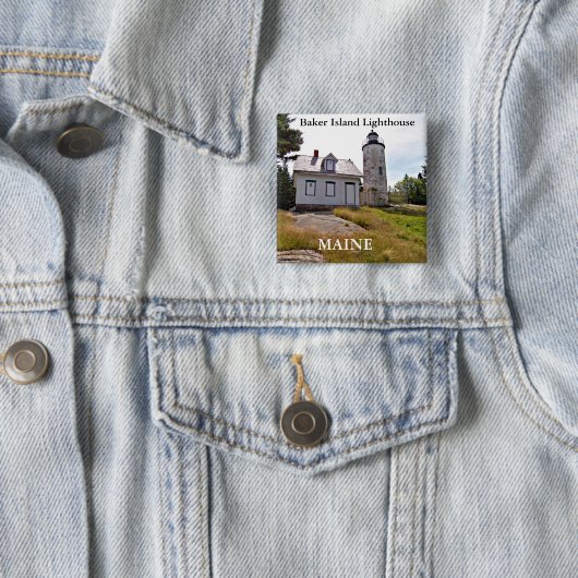 Baker Island Lighthouse, Maine Button (In situ)