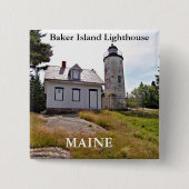 Baker Island Lighthouse, Maine Button (Voorkant)
