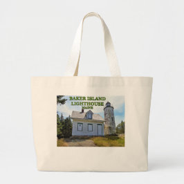 Baker Island Lighthouse, Maine Grote Tote Bag
