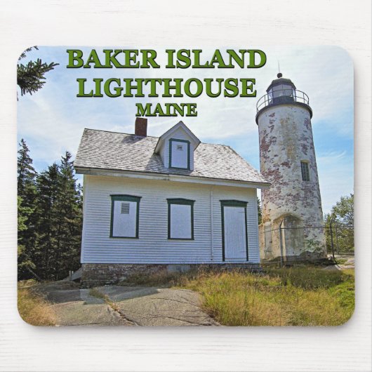 Baker Island Lighthouse, Maine Mousepad Muismat (Voorkant)