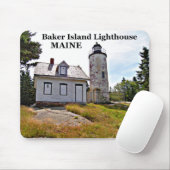 Baker Island Lighthouse, Maine Mousepad Muismat (Met muis)