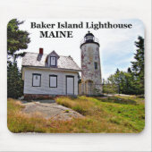 Baker Island Lighthouse, Maine Mousepad Muismat (Voorkant)