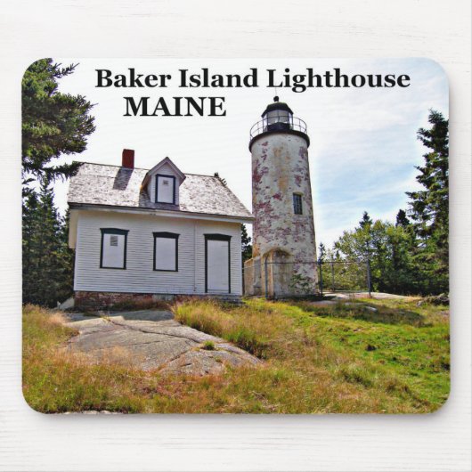 Baker Island Lighthouse, Maine Mousepad Muismat (Voorkant)