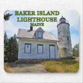 Baker Island Lighthouse, Maine Mousepad Muismat (Voorkant)