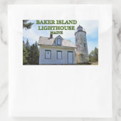 Baker Island Lighthouse, Maine Rechthoekige Sticker (Tas)