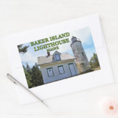 Baker Island Lighthouse, Maine Rechthoekige Sticker (Envelop)