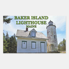 Baker Island Lighthouse, Maine Rechthoekige Sticker