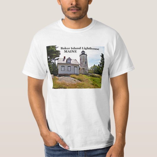 Baker Island Lighthouse, Maine T-Shirt (Voorkant)