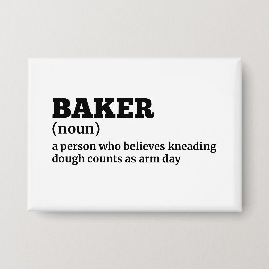 Baker Job Humor Definition Button (Voorkant)