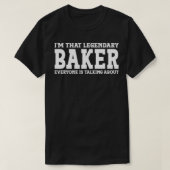 Baker job Title Employee Funny Worker Professay B T-shirt (Design voorkant)