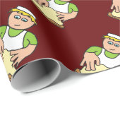 Baker Kneading Dough for Baking Bread Cadeaupapier (Rol Hoek)