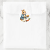 Baker Konijn Ronde Sticker (Tas)