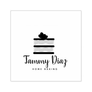 Baker Laag Cake Cupcake Logo Rubberstempel